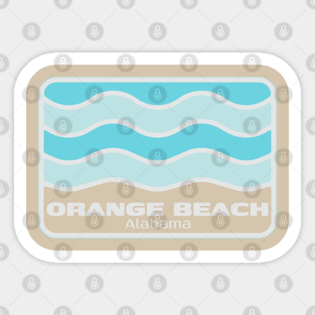 Orange Beach Alabama - Crashing Wave on an AL Sandy Beach Sticker by Go With Tammy